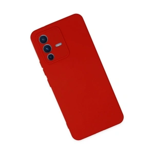 Vivo V23 5g Kılıf Nano İçi Kadife  - Kırmızı