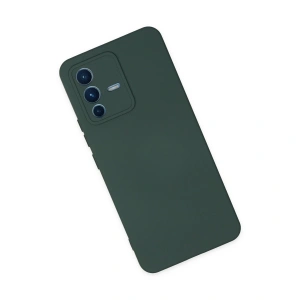 Vivo V23 5g Kılıf Nano İçi Kadife  - Koyu Yeşil