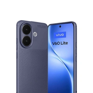 Vivo V60 Lite Auto Fus Karbon Kapak - Lacivert