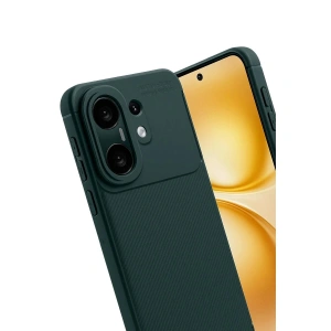 Vivo X200 Fe Auto Fus Karbon Kapak - Koyu Yeşil