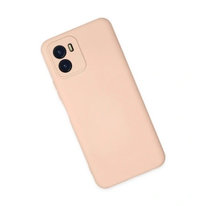 Vivo Y15s Kılıf Nano İçi Kadife  - Pudra