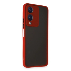 Vivo Y17s Kılıf Montreal  Kapak - Kırmızı