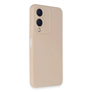 Vivo Y17s Kılıf Nano İçi Kadife  - Pudra