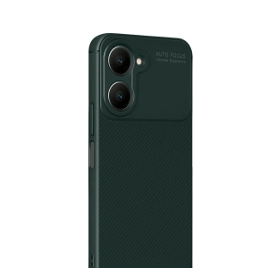 Vivo Y18 Kılıf Auto Fus Karbon Kapak - Koyu Yeşil