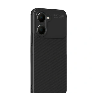 Vivo Y18 Kılıf Auto Fus Karbon Kapak - Siyah