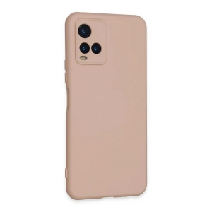 Vivo Y21s Kılıf Nano İçi Kadife  - Pudra