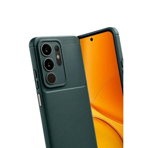 Vivo Y29 4g Auto Fus Karbon Kapak - Koyu Yeşil