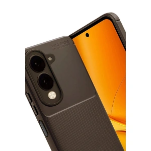 Vivo Y29s Auto Fus Karbon Kapak - Kahverengi