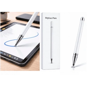 Vivo Y51 Uyumlu Dokunmatik Stylus Kalem Disk Uçlu Hassas Beyaz Tablet Telefon Çizim Kalemi