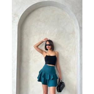 Vnlu fırfırlı etek yeşil