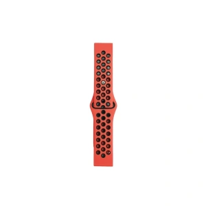 Watch 20mm Spor Delikli Kordon - Kırmızı-siyah
