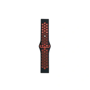 Watch 22mm Spor Delikli Kordon (saat Değildir) - Siyah-kırmızı