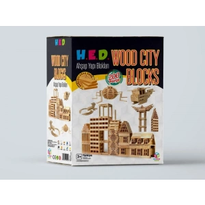 Wood City Blks Ahşap Şehir Blokları (Kayın Ağacı)