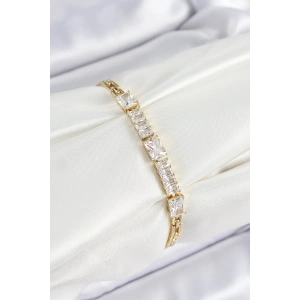 Xuping Pirinç Parçalı Su Yolu Model Gold Renk Kadın Bileklik