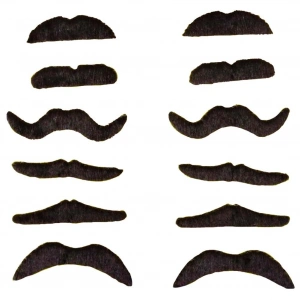 Yapışkanlı Takma Bıyık 6 Model 12 Adet Set