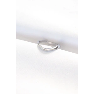 Yassı Silver Renk Ayarlanabilir Yüzük