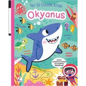 Yaz-Sil Etkinlik Kitabı - Okyanus (Kalemli)