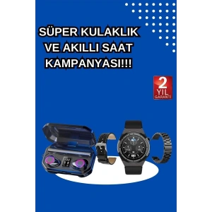 Yeni Nesil Kampanyası Bluetooth Bağlantılı Akıllı Saat ve Kablosuz Kulaklık Dijital Göstergeli