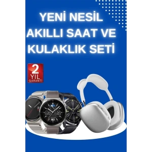 Yeni Nesil Sesli Görüşme Akıllı Saat ve Powerbank Çoklu Şarj Girişli Bluetooth Kulaklık Nabız Ölçer