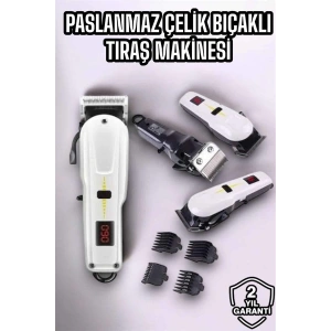 Yeni Nesil Tıraş Makinesi Uzun Şarjlı Paslanmaz Çelik Bıçaklı Yeni Nesil