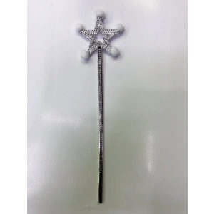 Yıldız Peri Asası Sihirli Değnek Beyaz Ponponlu