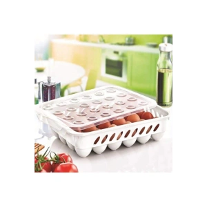Yumurta Kapalı Saklama Kabı 24lü Beyaz (74)
