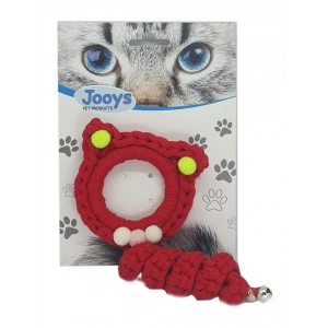 Zilli Kedi Örgü İpi 15 cm Kırmızı