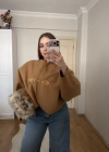 Camel Kancalı Elodie Ceket