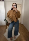 Camel Kancalı Elodie Ceket