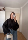 Dantel Detaylı Siyah Poplin Crop Bluz