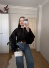 Dantel Detaylı Siyah Poplin Crop Bluz