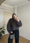 Füme Gri Kısa Kürk