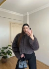 Füme Gri Kısa Kürk