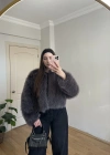 Füme Gri Kısa Kürk