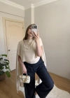 Pelerinli Bej Bluz