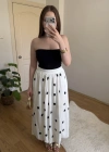 Puantiye Desenli Uzun Balon Etek