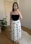 Puantiye Desenli Uzun Balon Etek