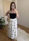 Puantiye Desenli Uzun Balon Etek