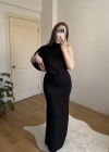 Tek Kollu Siyah Elbise