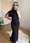 Tek Kollu Siyah Elbise