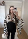 Zebra Desenli Korse Bluz