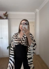 Zebra Desenli Korse Bluz