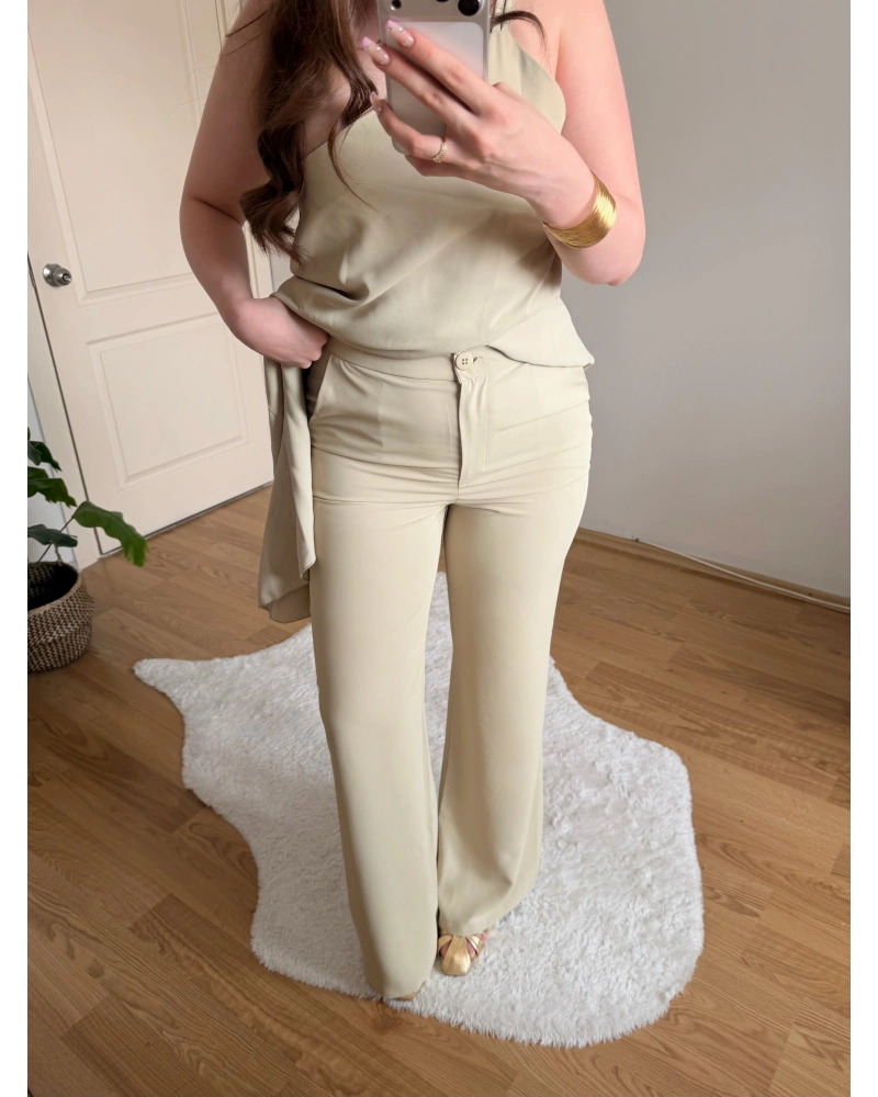 Çağla Yeşili Kumaş Pantolon