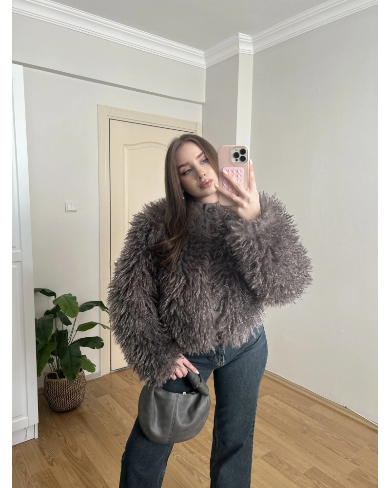 Antrasit Kürk Ceket