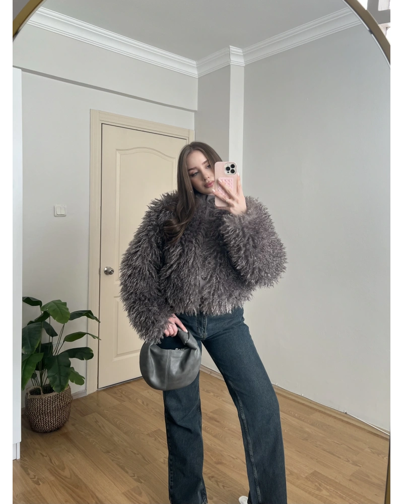 Antrasit Kürk Ceket