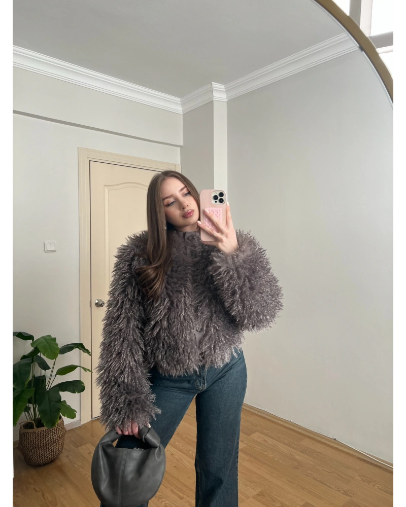 Antrasit Kürk Ceket