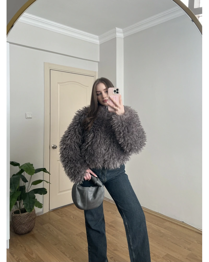 Antrasit Kürk Ceket