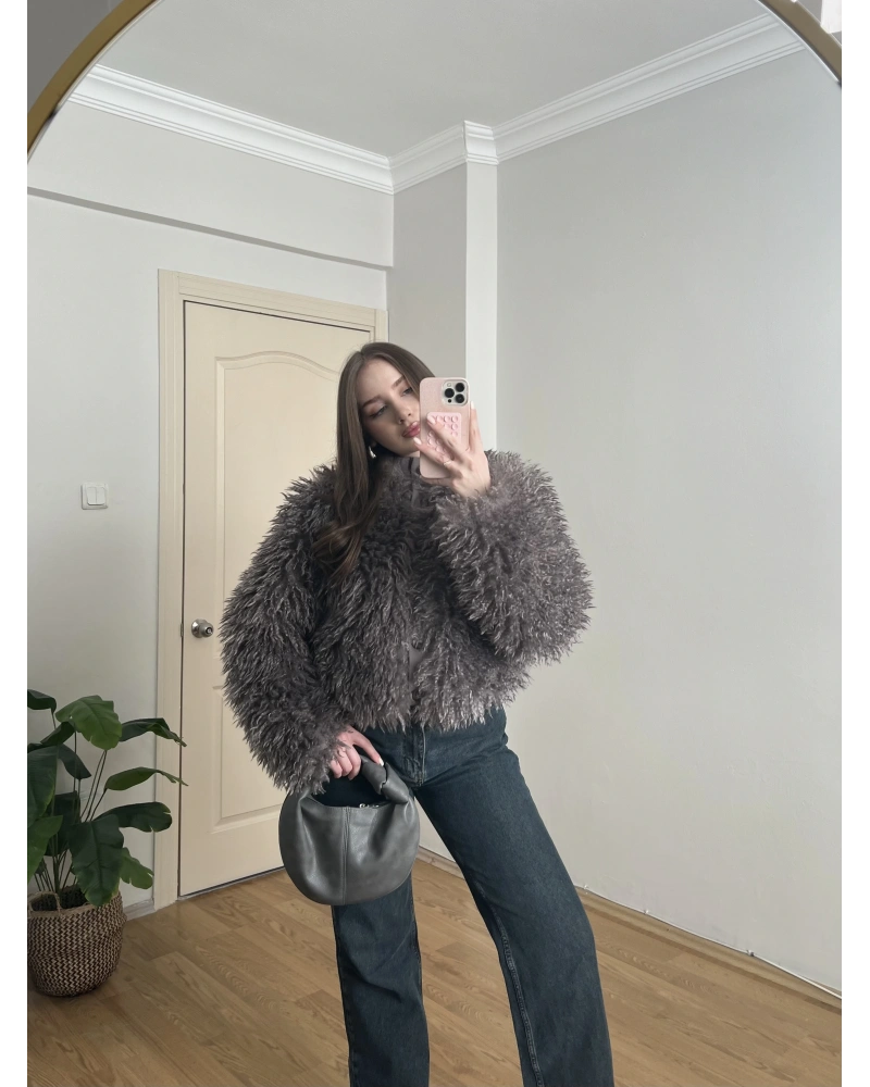 Antrasit Kürk Ceket