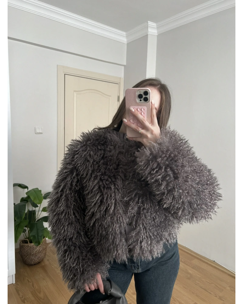 Antrasit Kürk Ceket