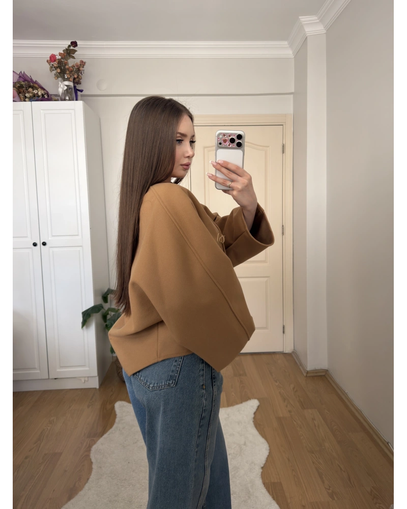 Camel Kancalı Elodie Ceket